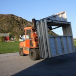 Trucktransport av skulebuveggar